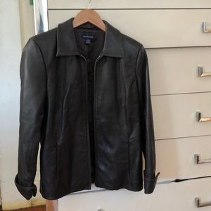 Ann Taylor Brown leather jacket